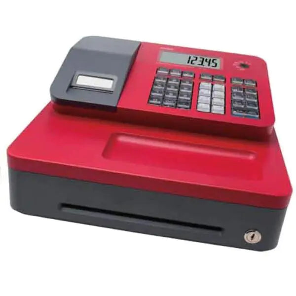 Casio SE-S100S-RD Electronic Cash Register With Thermal Printer, Red (SE-S100S-RD)
