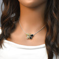 Clearance-Sterling Silver Matte Finish Filigree style BLK Onyx Butterfly Pendant  - SPP00005BLK