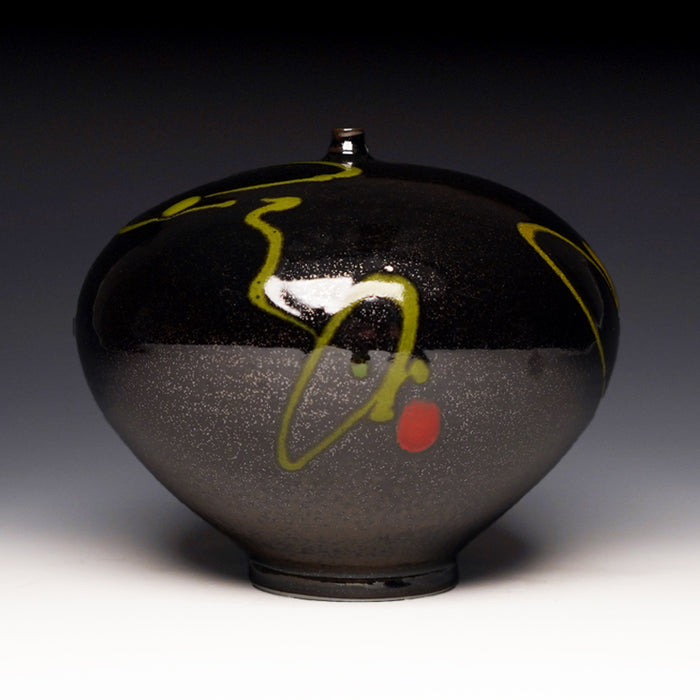 Diamond Black Decorated Bottle