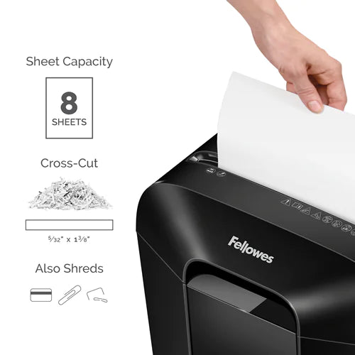 Fellowes 4400201 Powershred® LX45 8 Sheet Cross-Cut Shredder