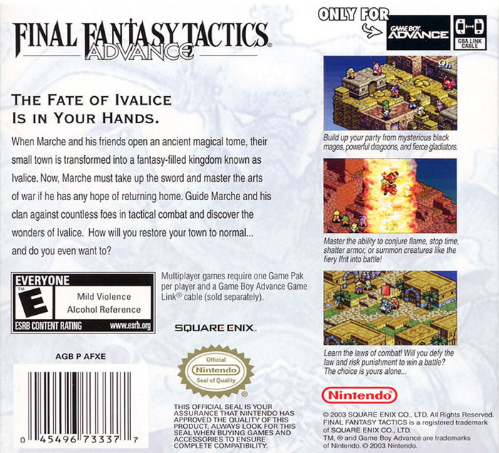 Final Fantasy Tactics Advance Game Boy Advance - Video Game - Used - CaveGamers - Image 2