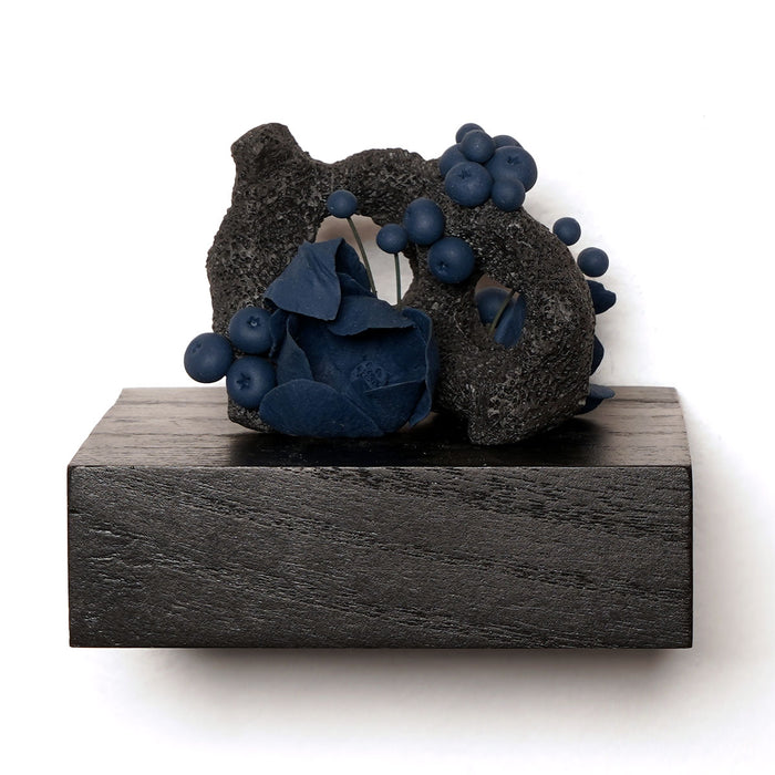 Floral Study with Wooden Wall Shelf