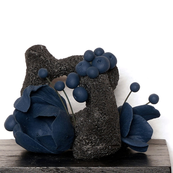 Floral Study with Wooden Wall Shelf