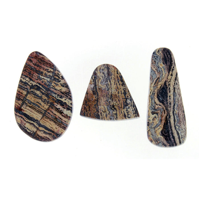 FREEFORM GEMSTONE JASPER STRATA CABOCHONS