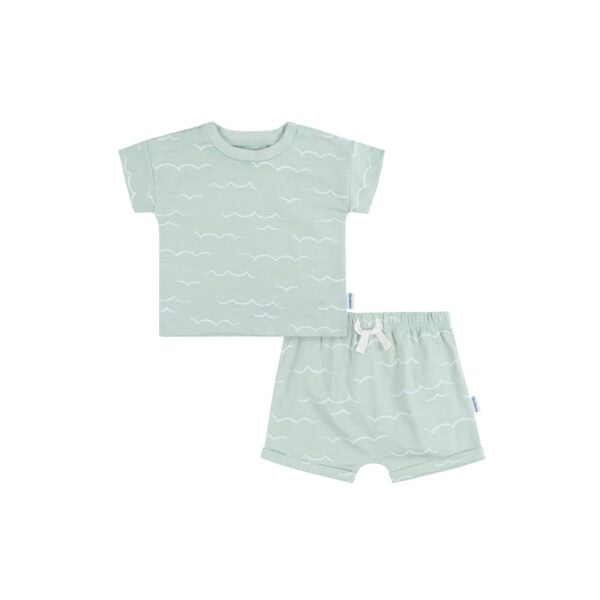 Gerber 2-Piece Baby and Toddler Boys Waves T-Shirt and Shorts Set 12M