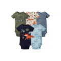 Gerber 5-Pack Baby Boys Fox Short Sleeve Onesies® Bodysuits 6-9M