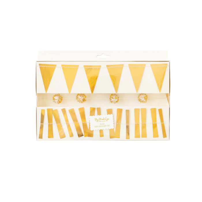 Gold Mini Banner Set