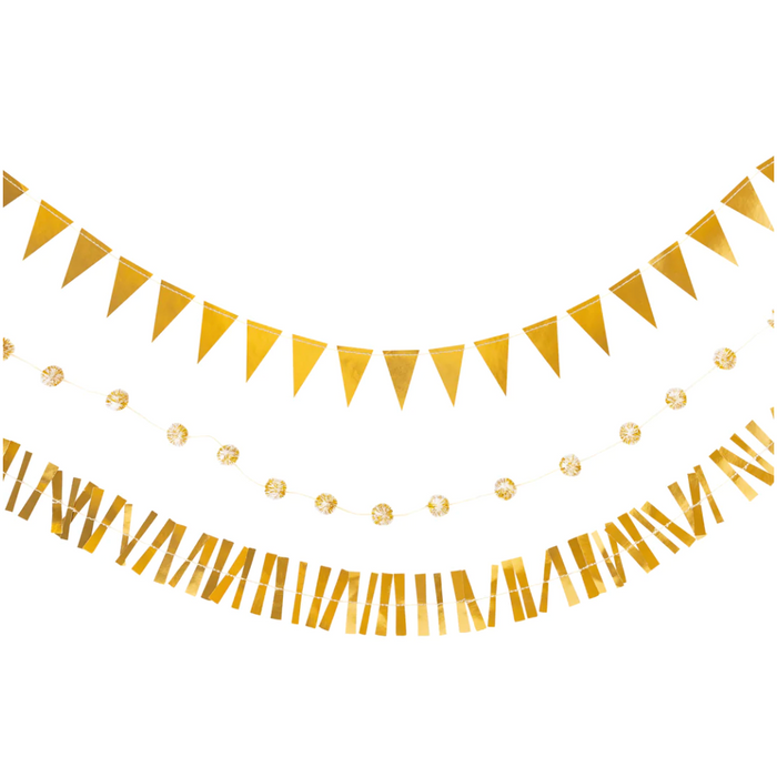 Gold Mini Banner Set