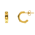 Gold Plated 925 Sterling Diamond Cut Screw Detail Stud Earrings - TGE00036GP