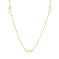 Silver 925 Gold Plated Double Heart Necklace - DIN00020GP | Silver Palace Inc.