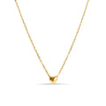 Gold Plated 925 Sterling Silver Small Heart Necklace - STP01543GP