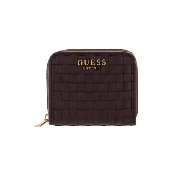 Guess Lisbet Small Zip-Around Wallet - Mahogany