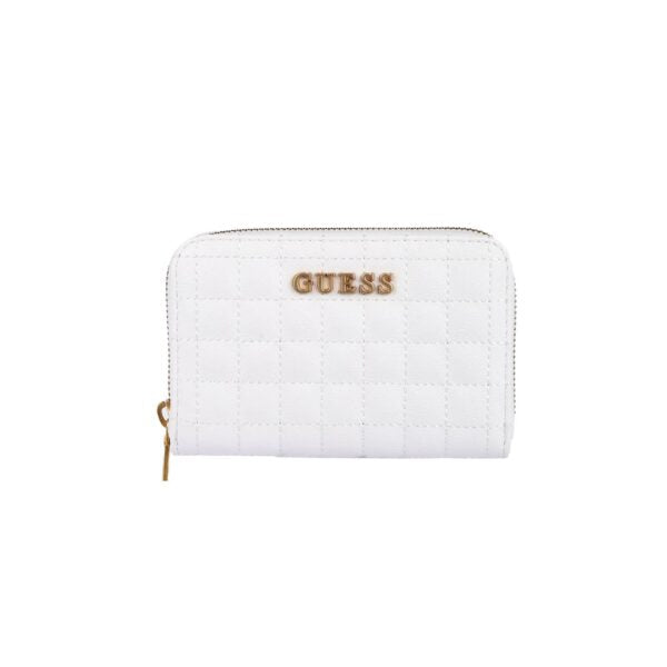 Guess Tia Medium Zip-Around Wallet - White