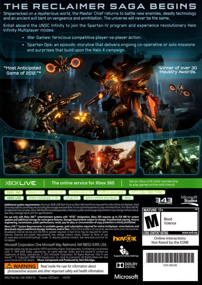 Halo 4 [2 Discs] Xbox 360 - Video Game - Used - CaveGamers - Image 2