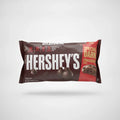 A polished e-commerce product photo of a 12oz bag of Hershey's Special Dark Chocolate Baking Chips, centered on a clean white studio background with soft lighting and shadow.