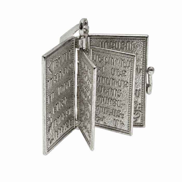High Polish 925 Silver Medium Armenian Bible Pendant - SPP00085