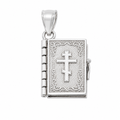 High Polish 925 Silver Small Bible Pendant - SPP00084