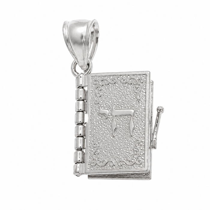 High Polish 925 Silver Small Bible Pendant - SPP00084