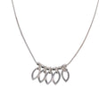 High Polish 925 Sterling Silver Dainty Multi Almond Shaped Dangle Small Bead Necklace - SPN00009-SM