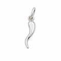 High Polish 925 Sterling Silver Italian Horn Charm- CHARM00113