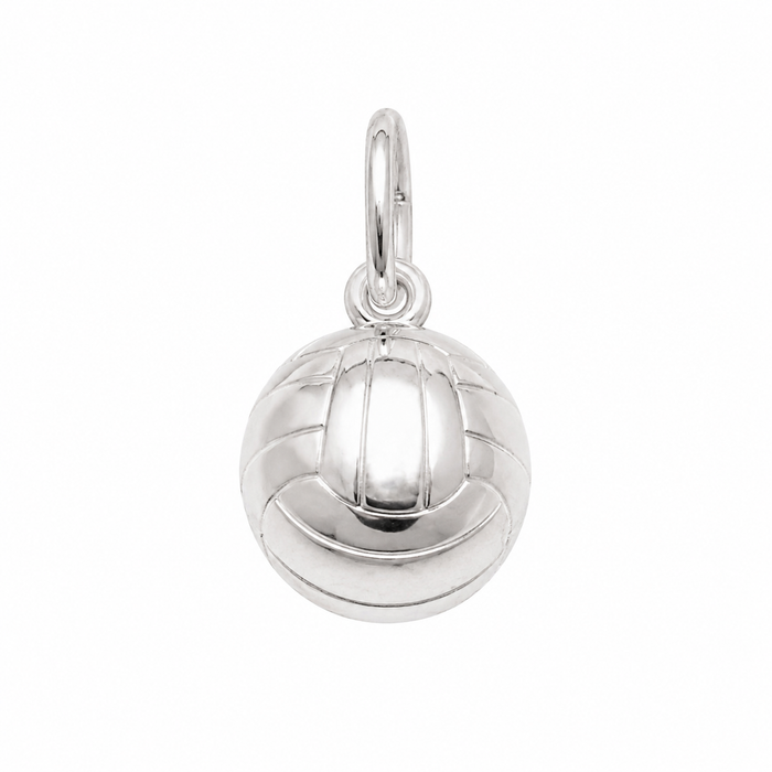 High Polish .925 Sterling Silver Volleyball Charm- CHARM00107