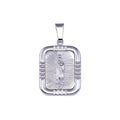 Silver 925 High Polished Nuestra SeÃƒ±ora de Guadalupe Square Pendant - SOP00176 | Silver Palace Inc.