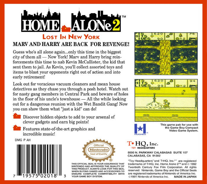 Home Alone 2 Game Boy - Video Game - Used - CaveGamers - Image 2