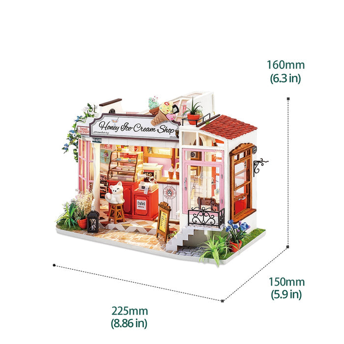 Honey Ice Cream Shop DIY Miniature Kit