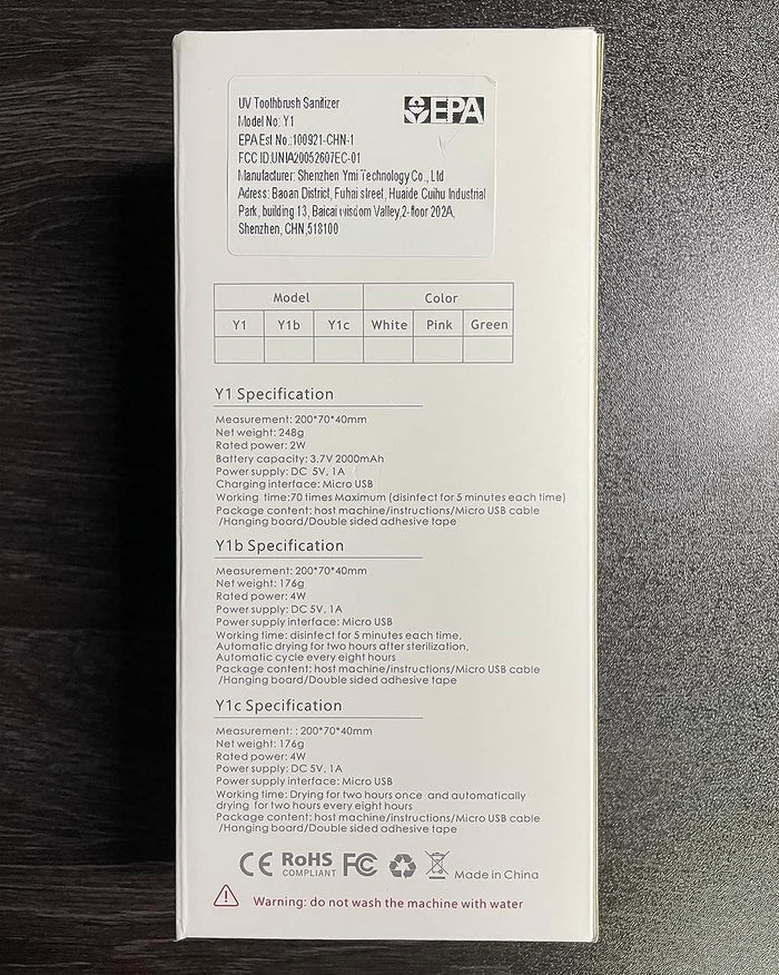 HouseGem Toothbrush Holder, Timer Function, 2000mAh Rechargeable Cordless Wall-Mounted Bathroom (White)
