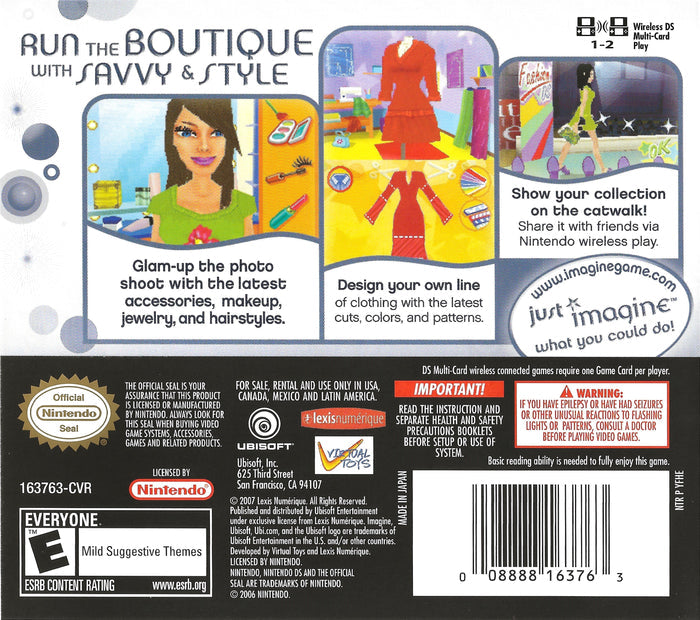 Imagine: Fashion Designer DS - Video Game - Used - CaveGamers - Image 2