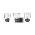 Jackson Chrome Matte Black 3 Light Vanity - Bath & Vanity