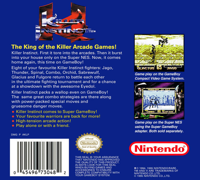Killer Instinct Game Boy - Video Game - Used - CaveGamers - Image 2