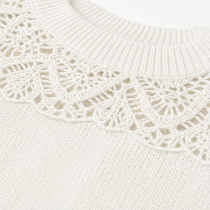 Lanternelle – Openwork Shoulder Oversized Sweater
