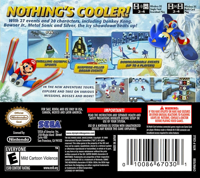 Mario and Sonic at the Olympic Winter Games DS - Video Game - Used - CaveGamers - Image 2