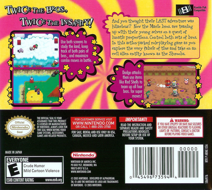 Mario & Luigi: Partners In Time DS - Video Game - Used - CaveGamers - Image 2
