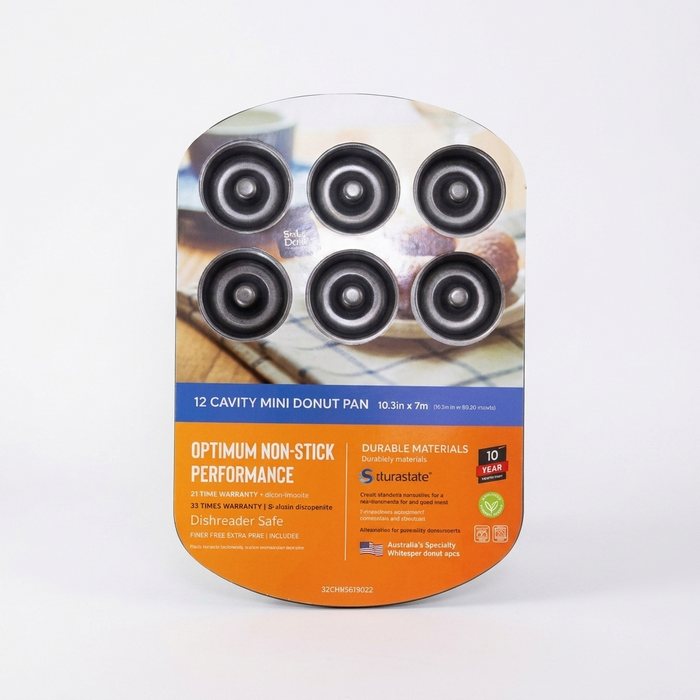 Mini Donut Pan Bakers Secret 12 Cavity 10.5x7"