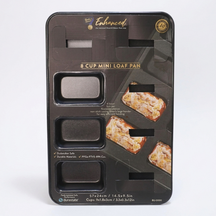 Mini Loaf Pan Bakers Secret 8 Cup 14.5x9"
