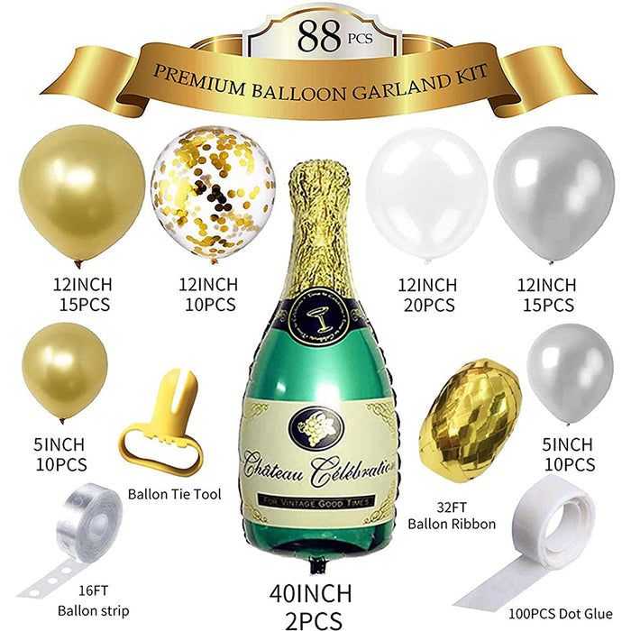 Mocsicka Balloon Arch Champagne Balloon Set Party Decoration