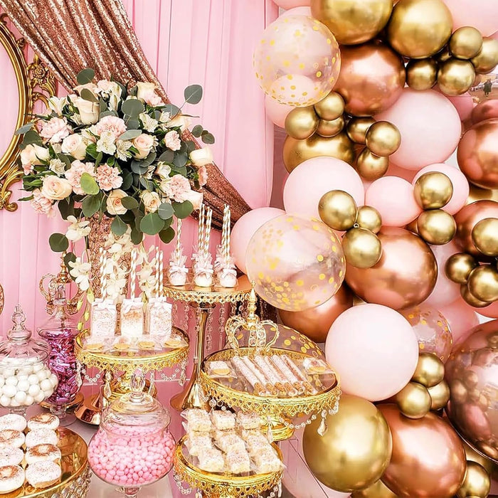 Mocsicka Balloon Arch Macaron Rose Pink Balloon Set Party Decoration