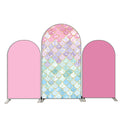 Mocsicka Pink Mermaid Double-printed Chiara Cover Backdrop for Birthday-Mocsicka Party