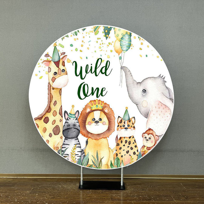 Mocsicka Plam Wild One Aniamls Round Cover