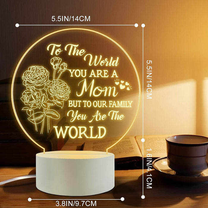 Mothers Day Night Light  (Circle Design)
