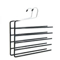 Nature Smile Clothes Pants Hangers 2pack - Heavy Duty Multi Layers Metal Pant Slack Hangers,Non-slip 5-tier Open-ended Pants Hanger Rack Closet Storage Organizer for Trousers Jeans Scarf Towel Hanging