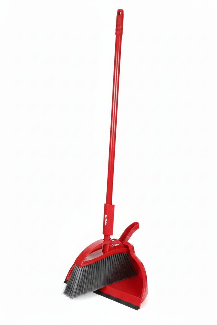 O-Cedar Large Angle Broom With Dust Pan
