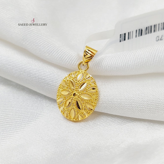 Oval Pendant  Made Of 21K Yellow Gold by Saeed Jewelry-30370