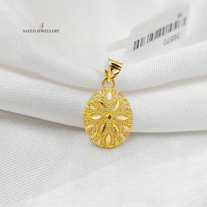 Oval Pendant  Made Of 21K Yellow Gold by Saeed Jewelry-30370