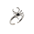 Silver 925 Oxidized Adjustable Crab Toe Ring - TR321 | Silver Palace Inc.