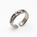 Silver 925 Oxidized Footprint Toe Ring - TR314 | Silver Palace Inc.