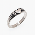 Silver 925 Oxidized Heart Filigree Toe Ring - TR326 | Silver Palace Inc.