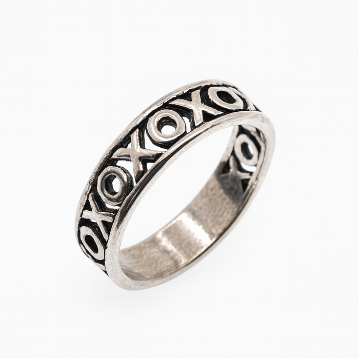 Silver 925 Oxidized Hugs and Kisses Xoxoxo Toe Ring - TR325 | Silver Palace Inc.